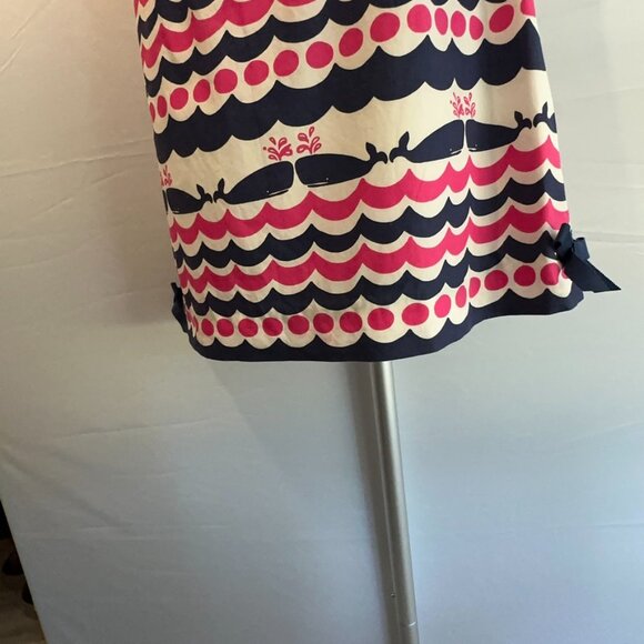 Lilly Pulitzer Delia Resort Whales and Waves Sleeveless Shift Dress Size 4 - Picture 14 of 15